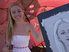 DTF Kennedy Kressler bends over for a big cock and thumb in her ass