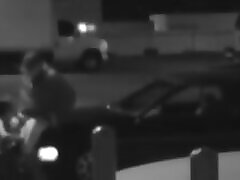 Gag inducing blowjob at the parking lot!