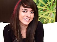 Short russian amateur teen stars in this teen porn video