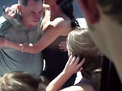 Dames de CFNM réception groupe Ejaculation faciale