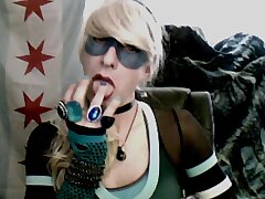 Spectacle de came de pom-pom girl CD bleu par VikkiCD16