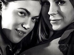 Busty Lesbian MILFs Alyssa Reece et Dorothy Black