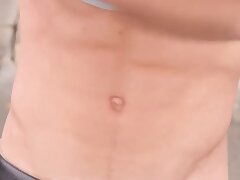 Gaysex musculaire jock jouissant de plaisir solo